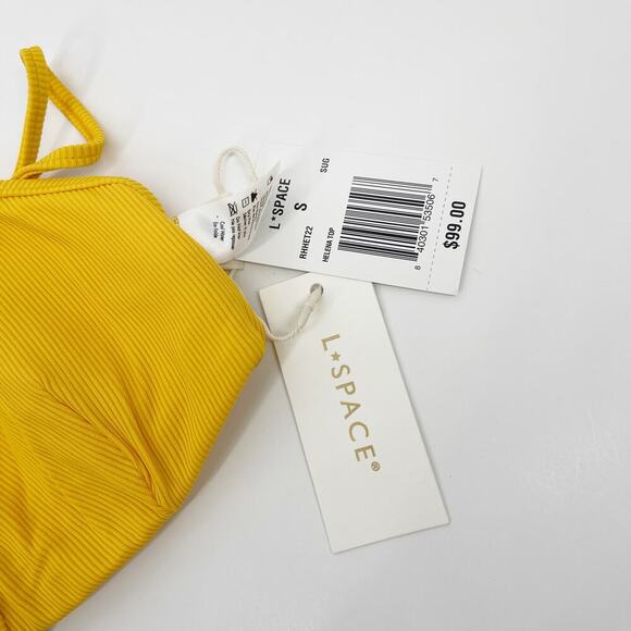 L*Space Helena Underwire Bikini Top Sunshine Gold Size Small NEW - Picture 6 of 9